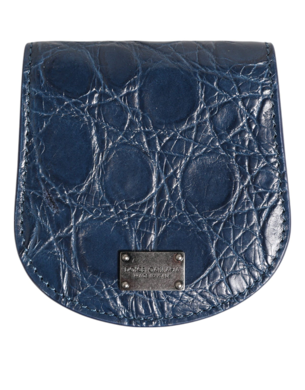 Dolce &amp; Gabbana Blue Exotic Skin Münz-Kondometui Halter Taschengeldbörse