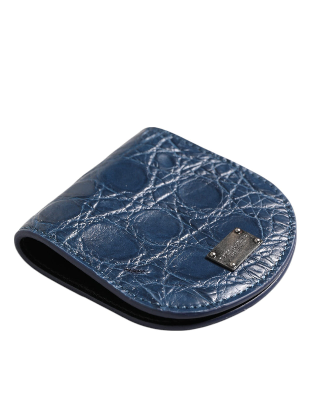 Dolce &amp; Gabbana Blue Exotic Skin Münz-Kondometui Halter Taschengeldbörse