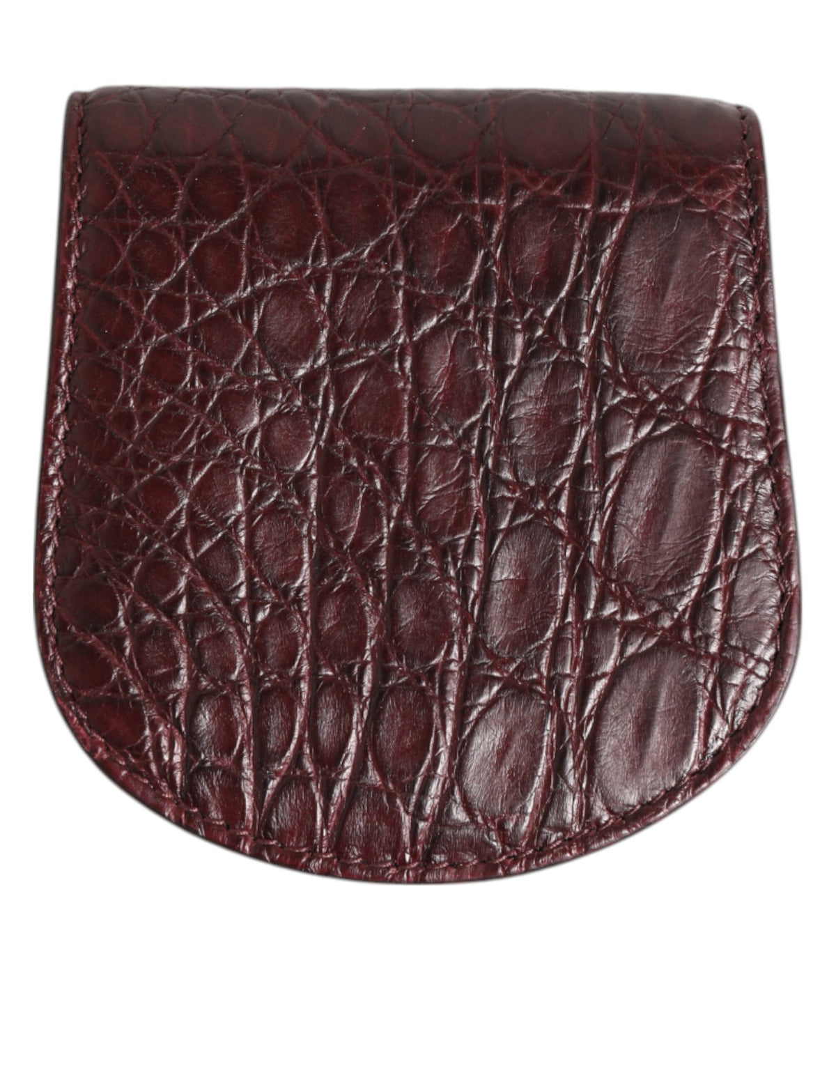 Dolce &amp; Gabbana Burgundy Exotic Skin Coin Kondometui Halter Tasche Brieftasche