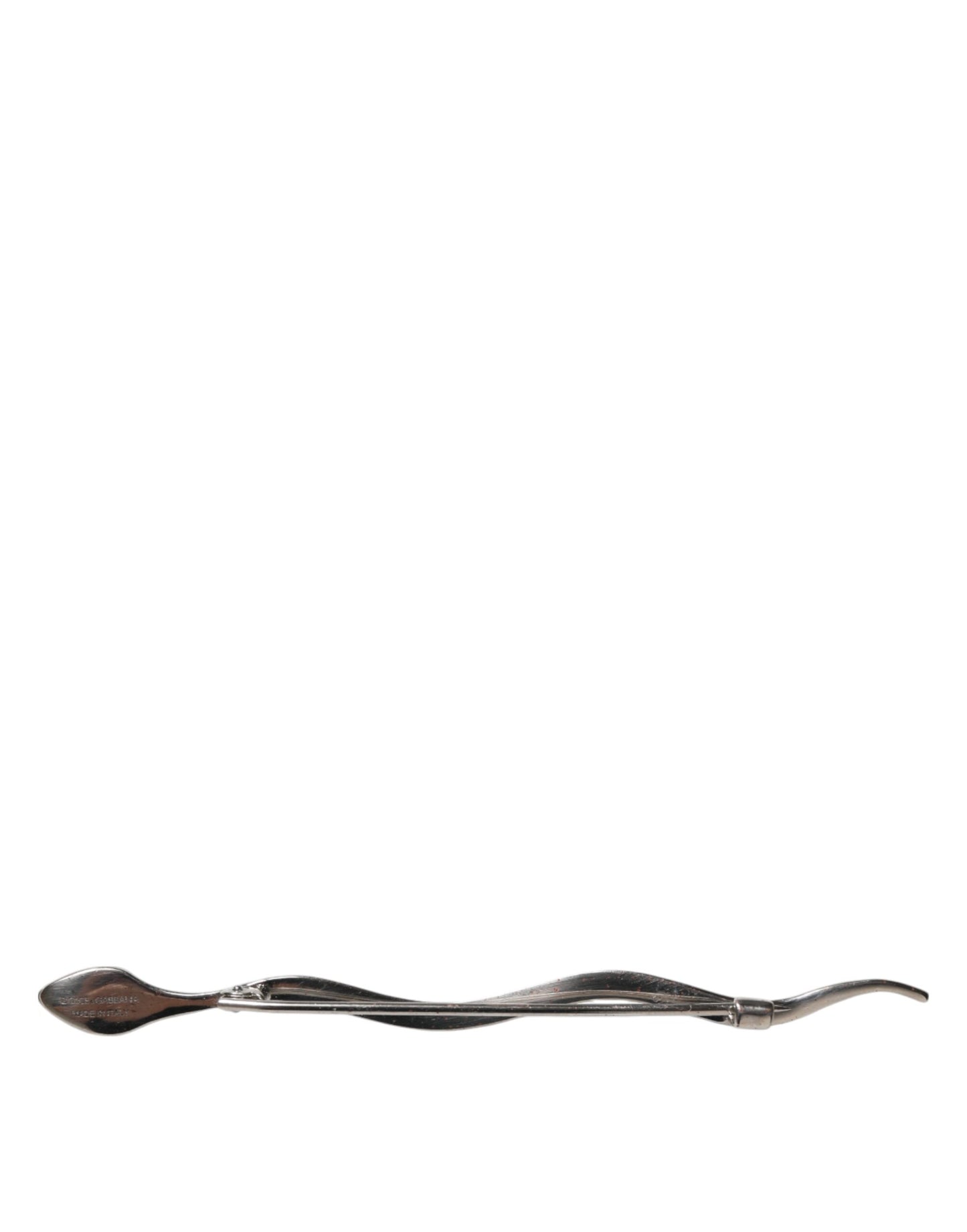 Dolce &amp; Gabbana Silber Messing Kristall Spilla Serpente Herren Brosche Pin