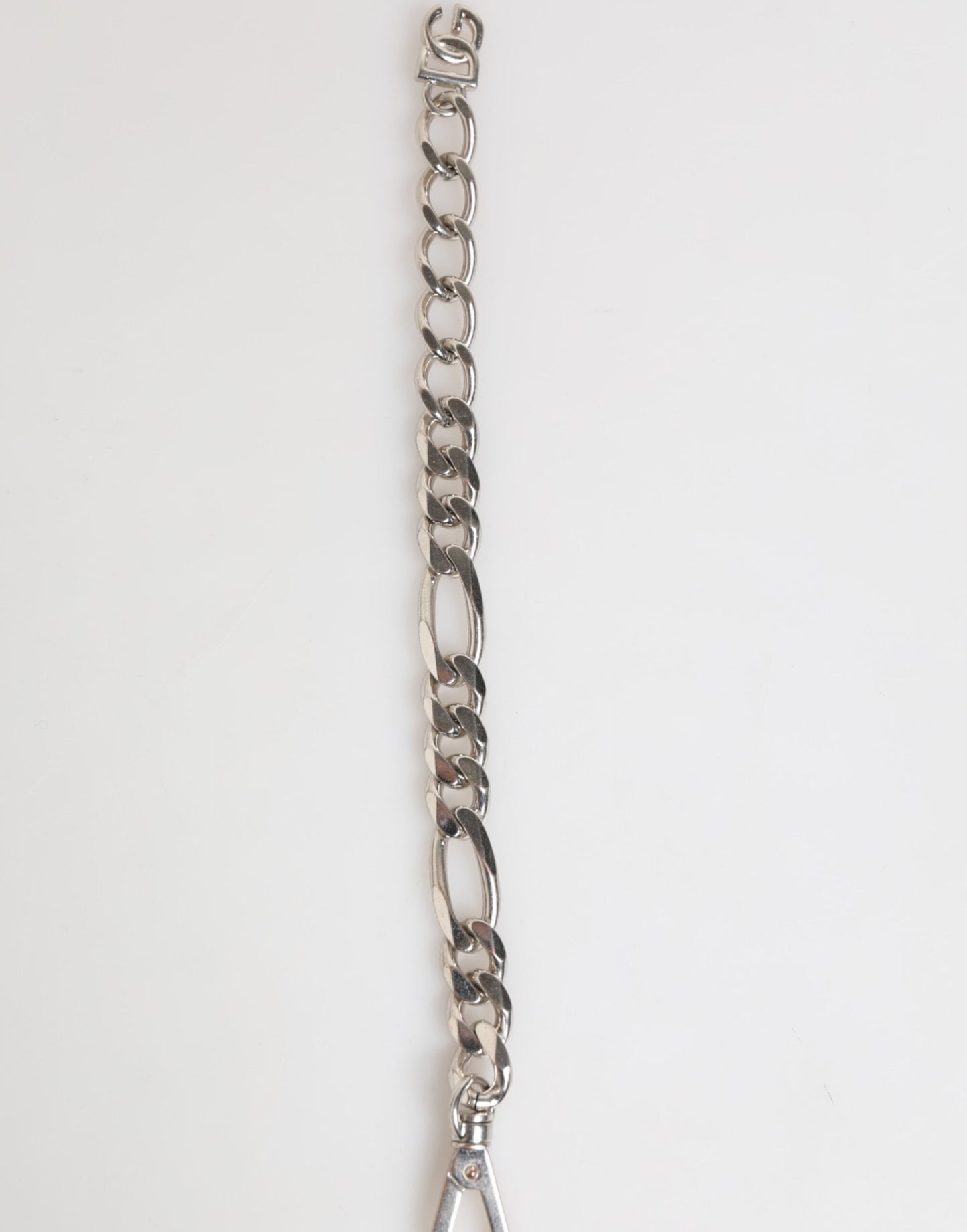 Dolce & Gabbana Silver Tone Brass Chain Lobster Clasp DG Logo Bracelet