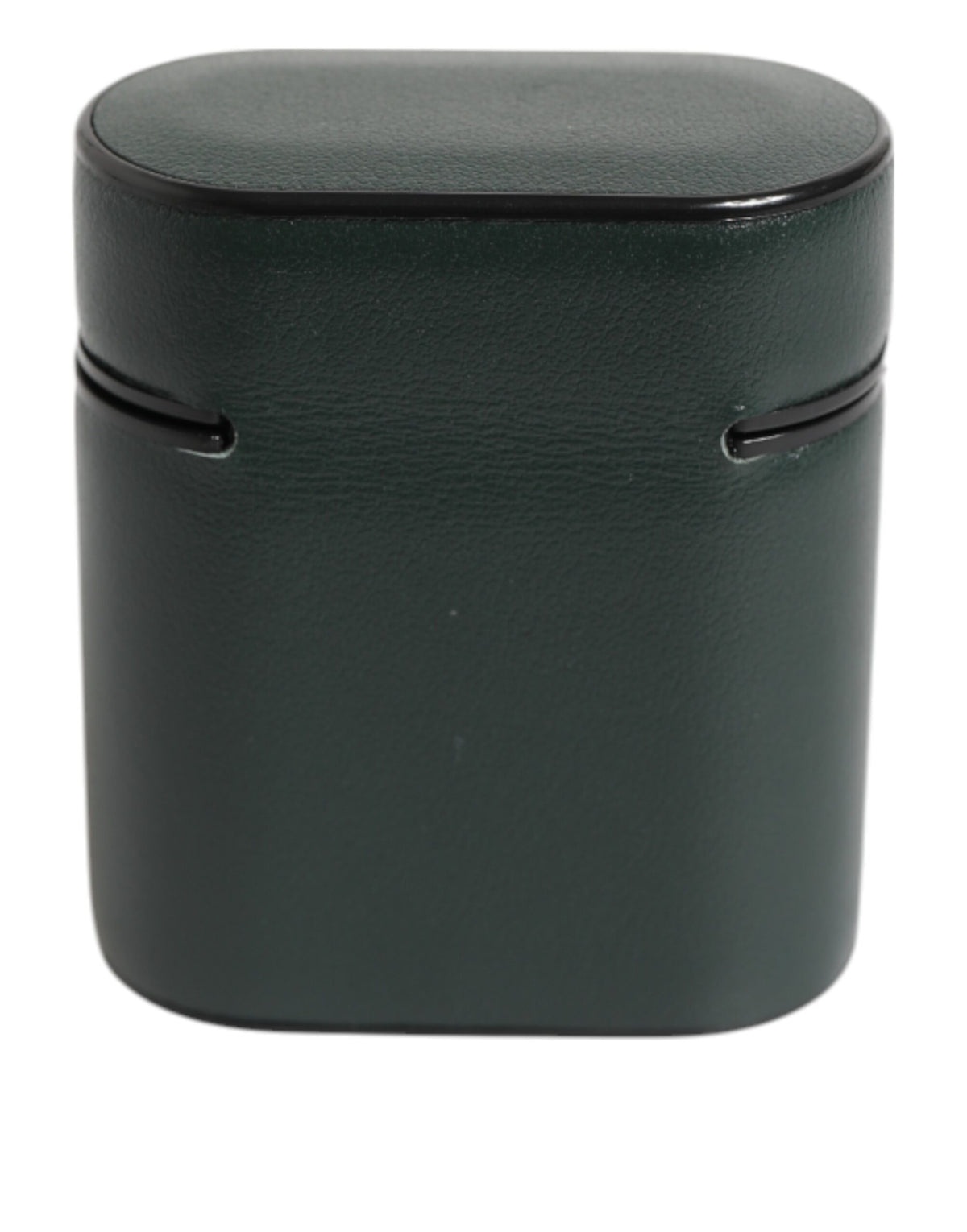 Dolce &amp; Gabbana – Flip-Halter für Herren-Airpods-Hülle aus schwarzem Leder mit Logo-Print