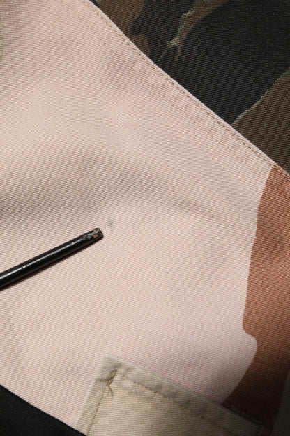 Dolce &amp; Gabbana Mehrfarbiges Patchwork-T-Shirt aus Baumwolle mit Rundhalsausschnitt