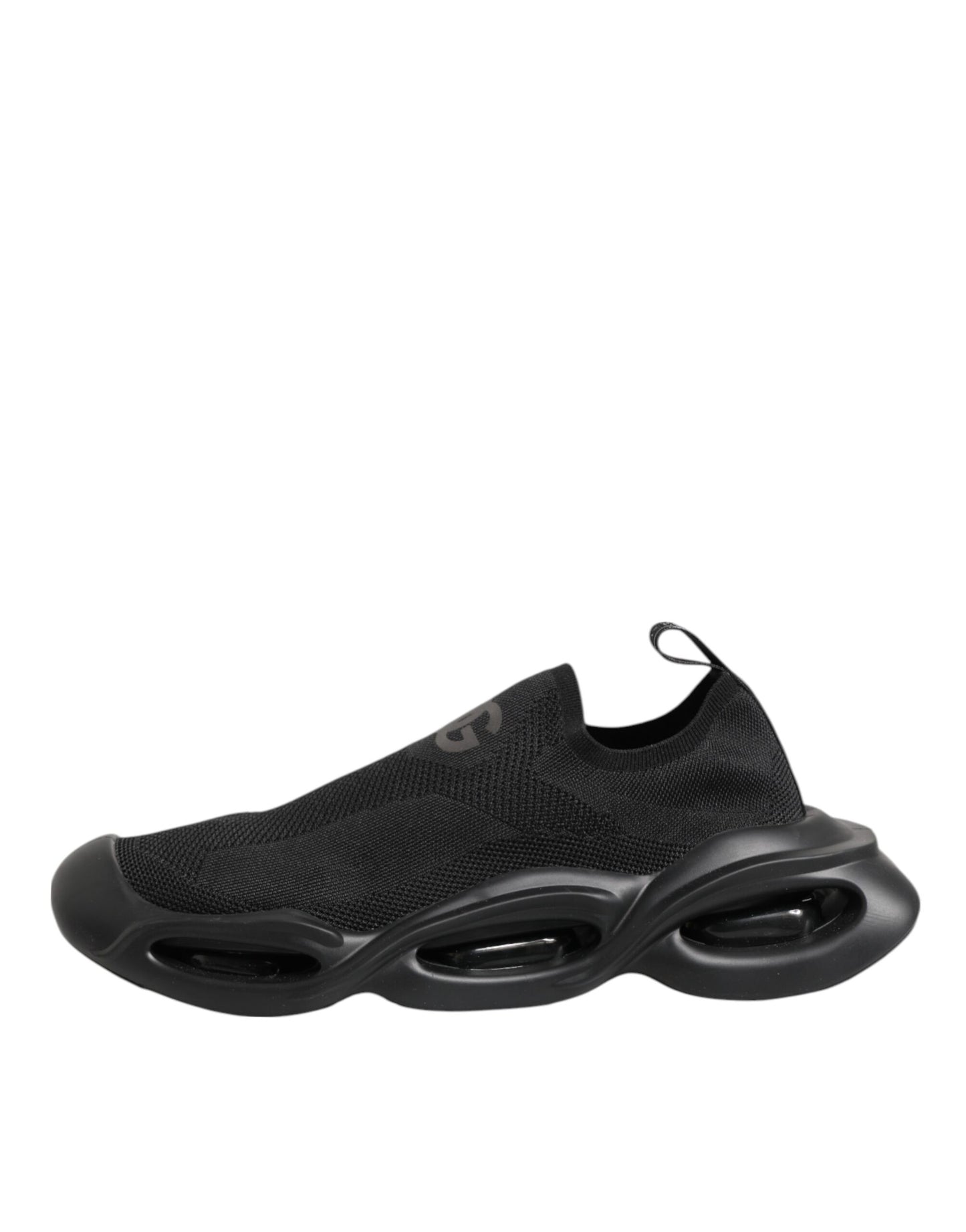 Dolce &amp; Gabbana – Schwarze Slip-On-Wave-Low-Top-Sneaker für Herren