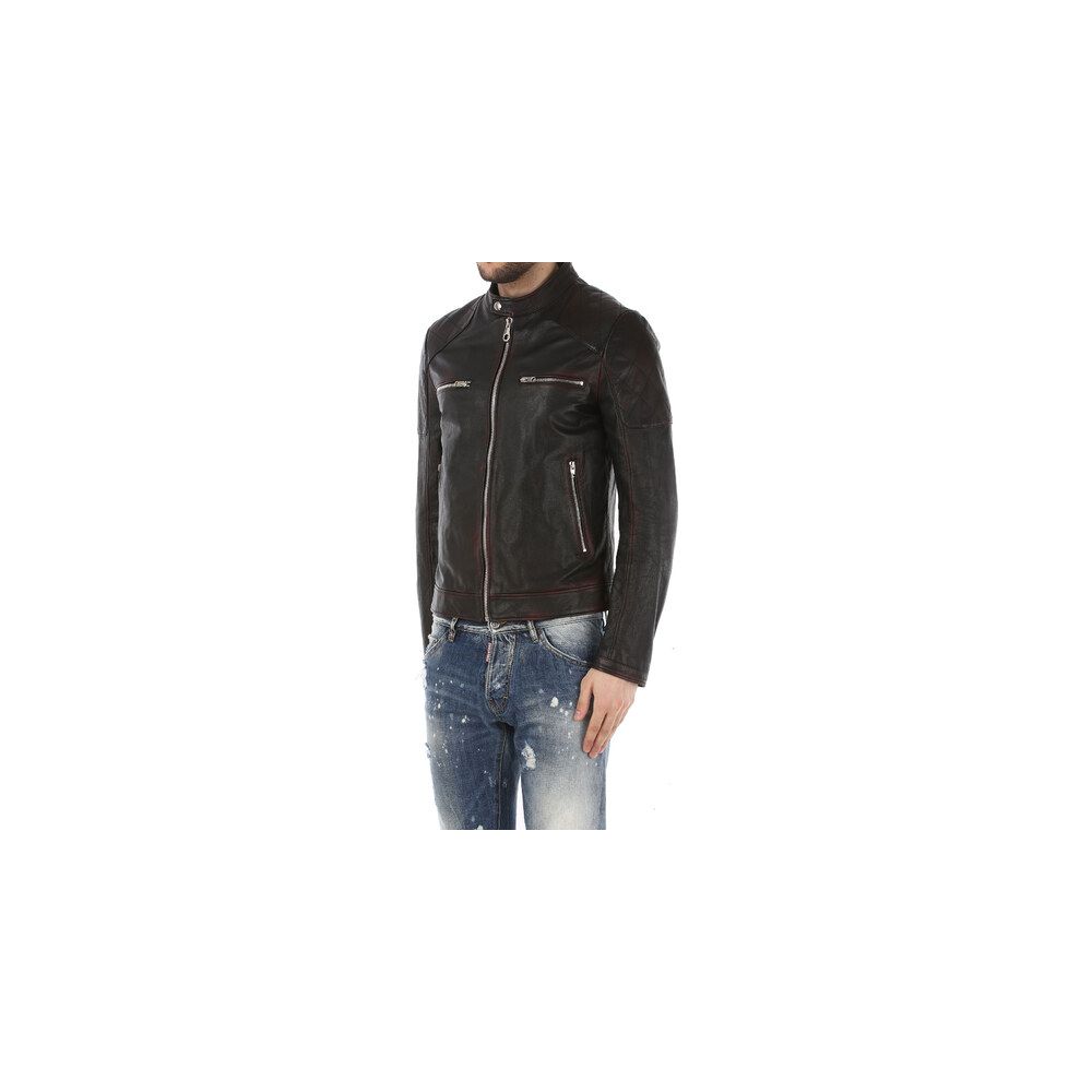Dolce &amp; Gabbana Schwarze Ziegenlederjacke für Herren