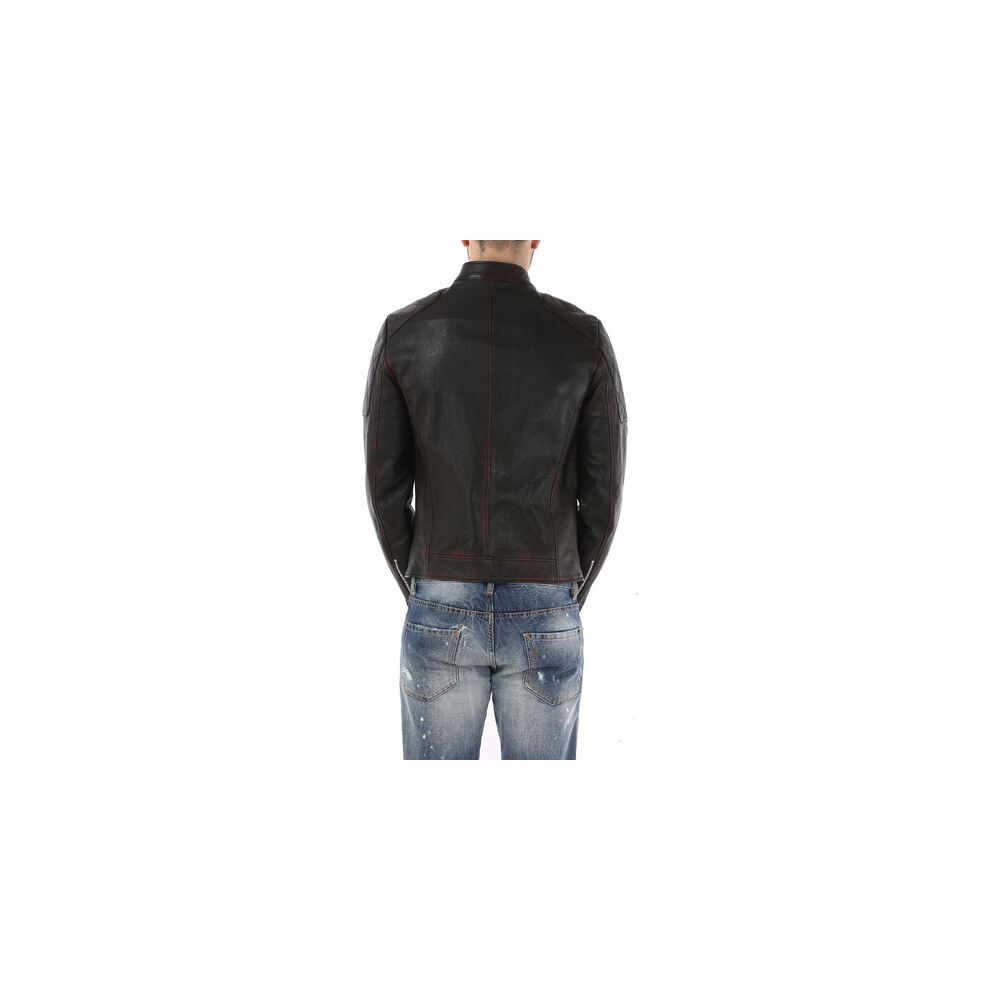 Dolce &amp; Gabbana Schwarze Ziegenlederjacke für Herren