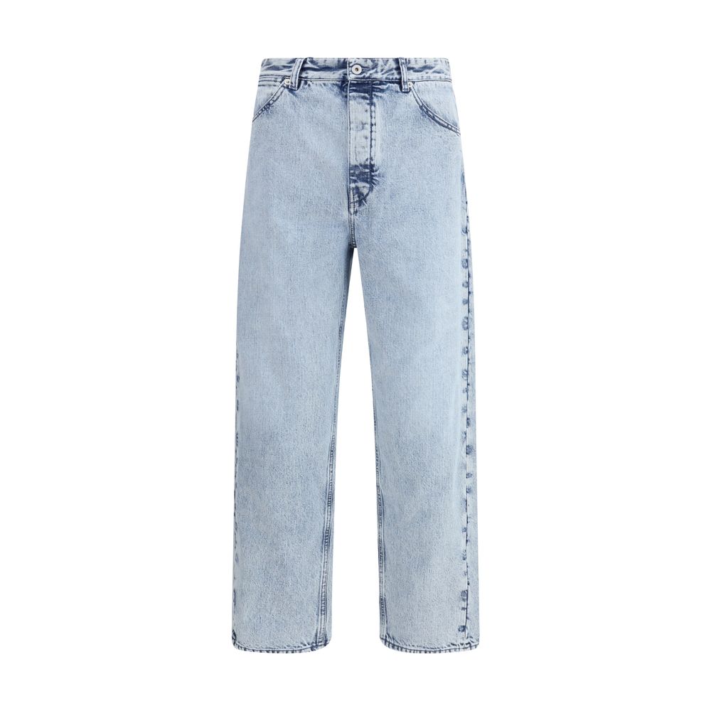 Jil Sander Hellblaue Baumwolljeans mit geradem Bein