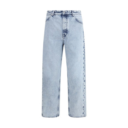 Jil Sander Hellblaue Baumwolljeans mit geradem Bein