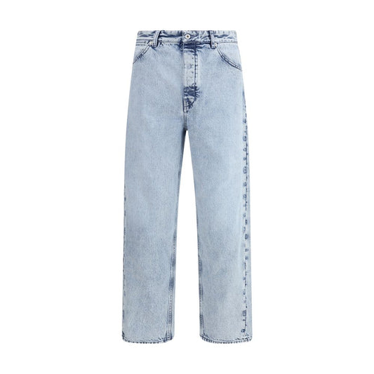 Jil Sander Hellblaue Baumwolljeans mit geradem Bein