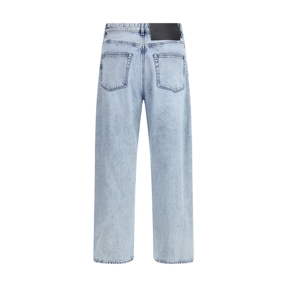 Jil Sander Hellblaue Baumwolljeans mit geradem Bein