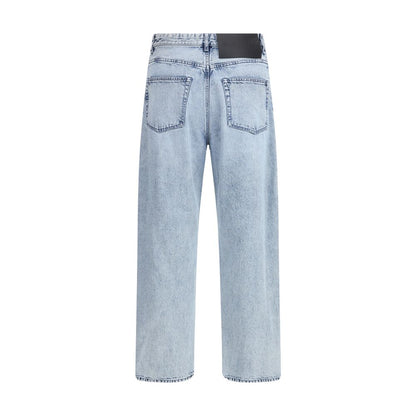 Jil Sander Hellblaue Baumwolljeans mit geradem Bein