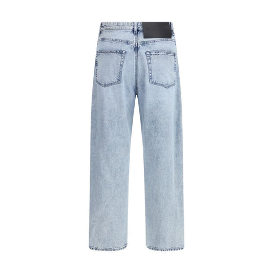 Jil Sander Hellblaue Baumwolljeans mit geradem Bein