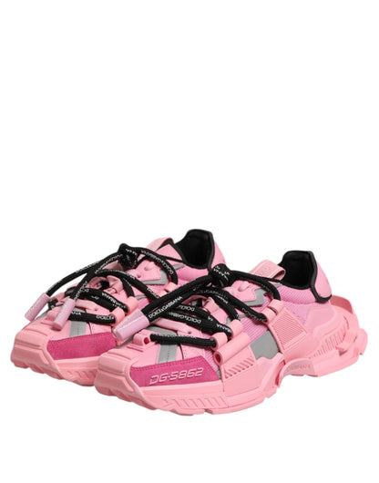 Dolce &amp; Gabbana Pink Low Top Space Damen Sneakers Schuhe