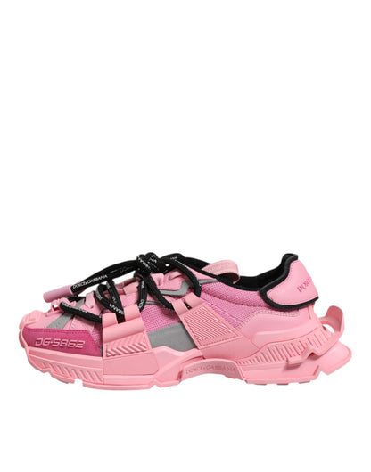 Dolce &amp; Gabbana Pink Low Top Space Damen Sneakers Schuhe