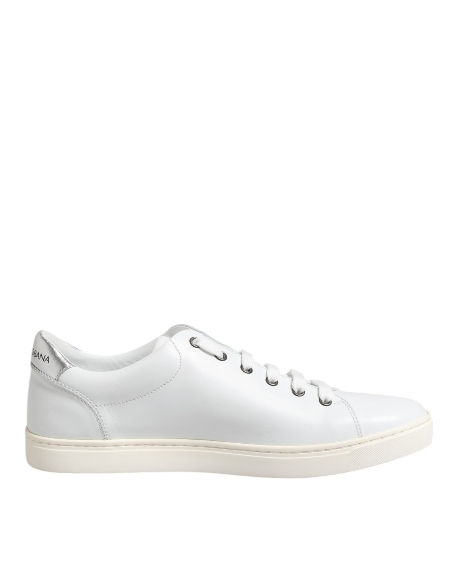 Dolce &amp; Gabbana Weiße Crown Bee Leder Low Top Sneakers Schuhe