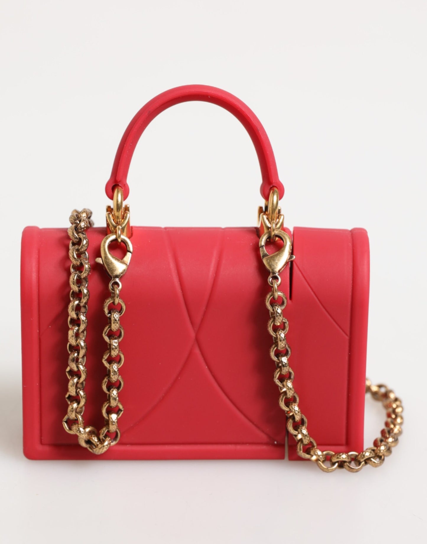 Dolce &amp; Gabbana Rote Silikon-Devotion-Herzhülle für Damen-Airpods-Hülle