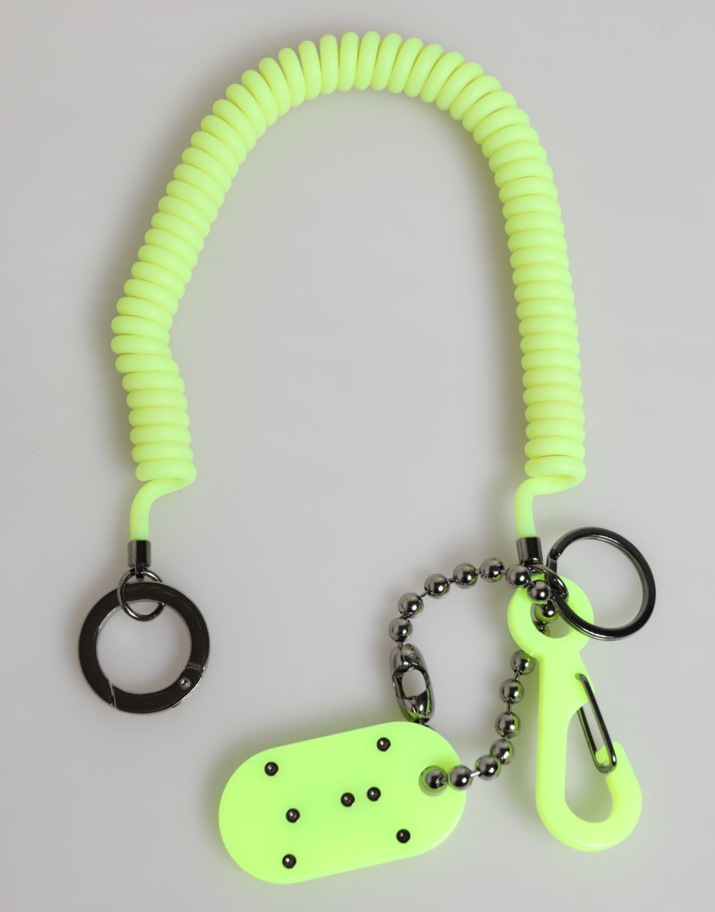 Dolce &amp; Gabbana Grüner federnder Schlüsselanhänger mit DG-Logo für Herren