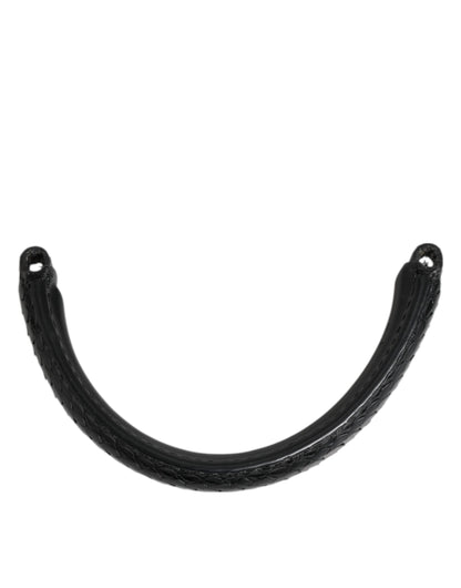 Dolce & Gabbana Black Small Ayers Leather Bag Handle Women Shoulder Strap