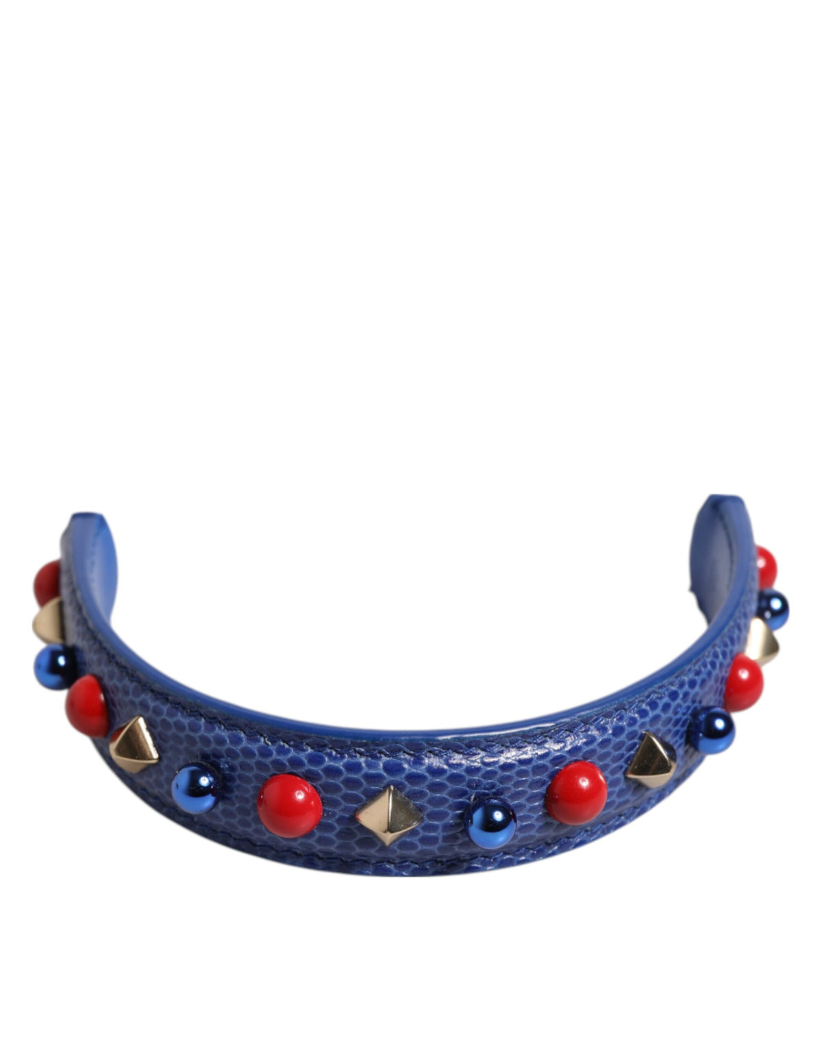 Dolce &amp; Gabbana Blau verzierter Ledertaschengriff Damen Schultergurt