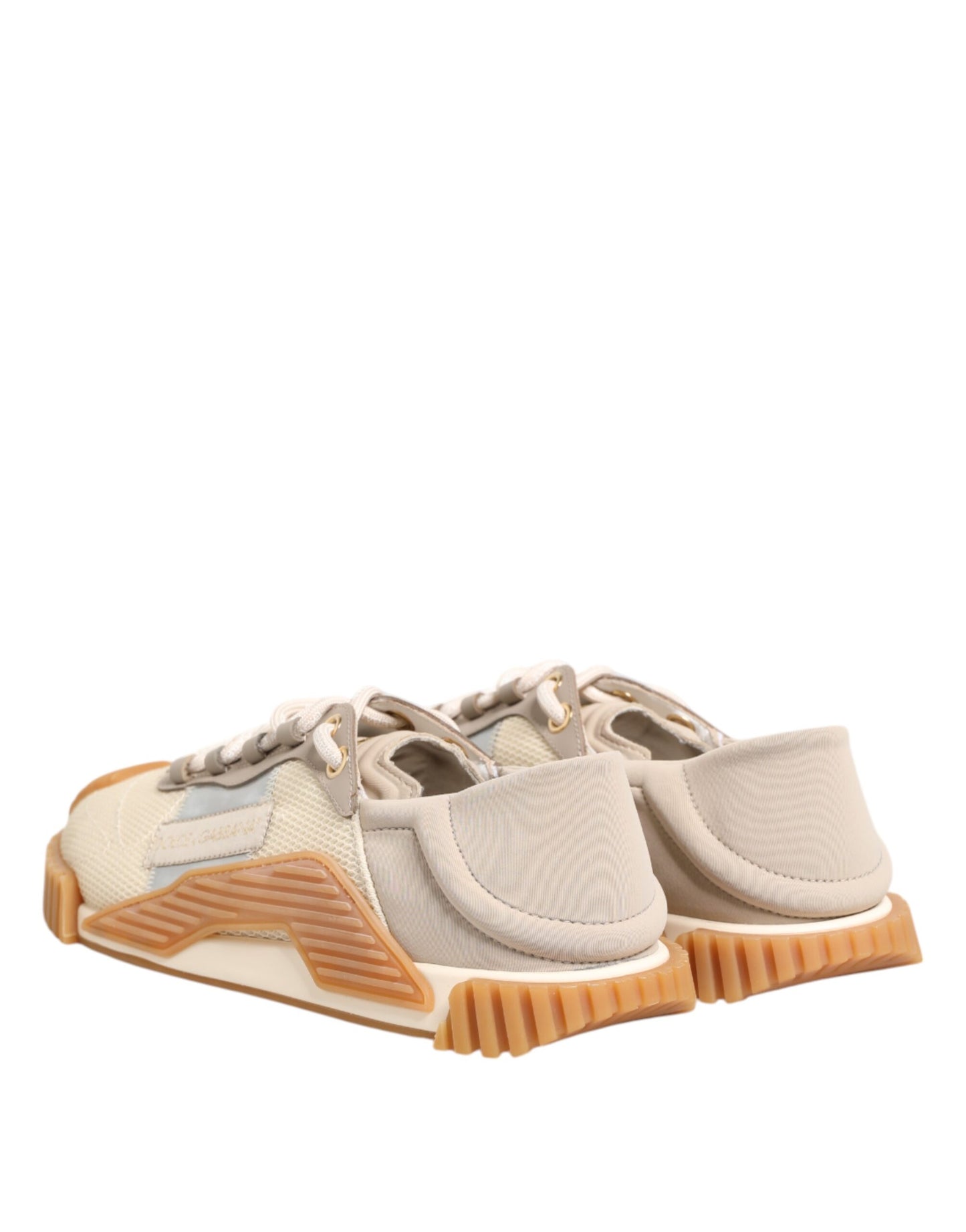 Dolce &amp; Gabbana Beige Schnürschuhe Low Top NS1 Herren Sneakers