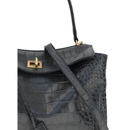 Balenciaga Black Calf Leather Bos Taurus Shoulder Bag