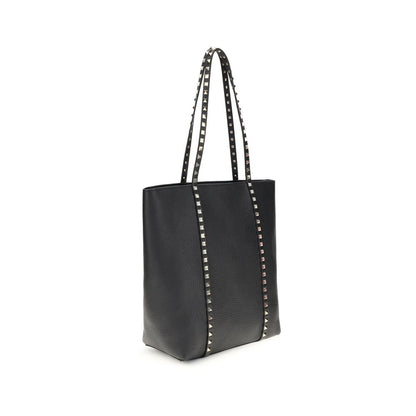 Valentino Garavani Black Calf Leather Bos Taurus Shoulder Bag