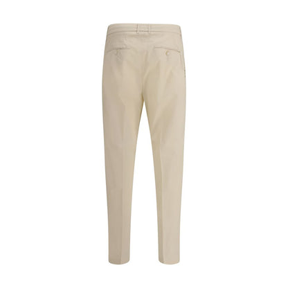 Cruna Beige Cotton Casual Pants