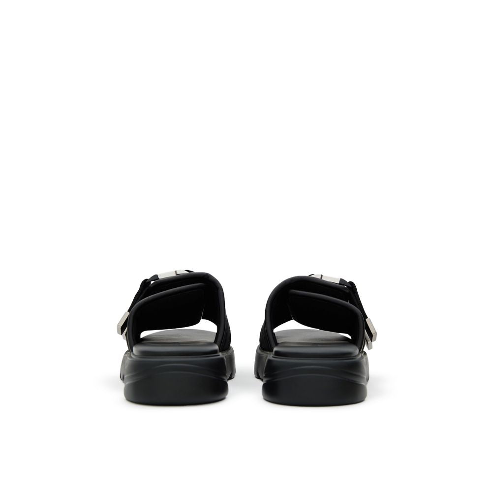 Bottega Veneta – Schwarzer Baumwoll-Slipper