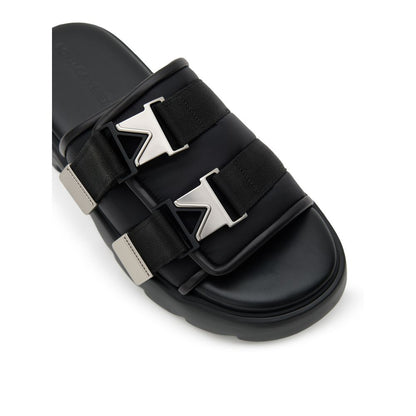 Bottega Veneta – Schwarzer Baumwoll-Slipper