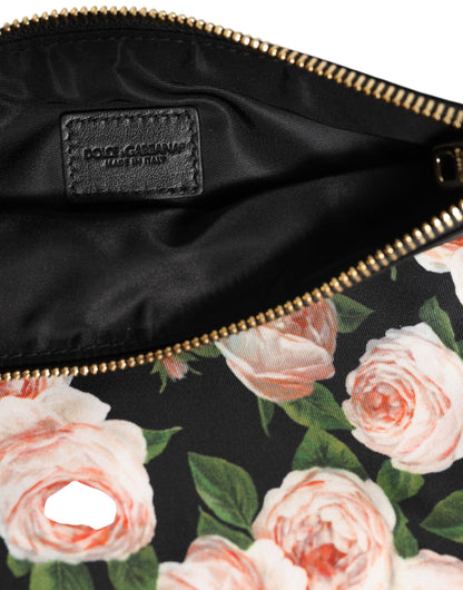 Dolce &amp; Gabbana Multicolor Floral DG Plaque Clutch Damen Beutel Borse Bag