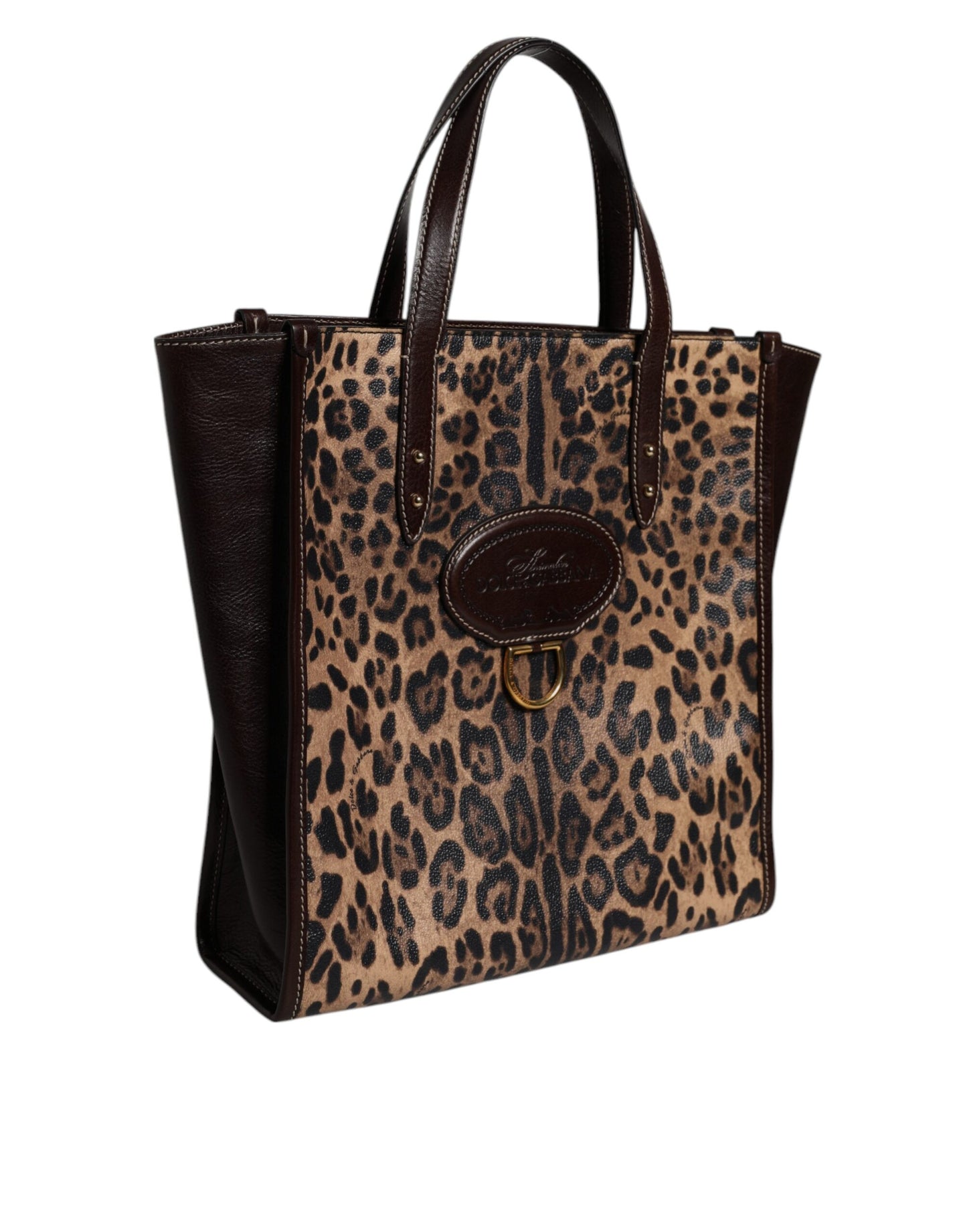 Dolce &amp; Gabbana Multicolor Leopard Shopping Tote Schultertasche DamenBorse Tasche