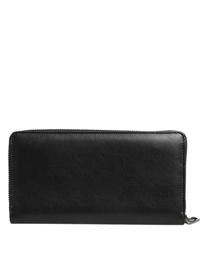 Dolce &amp; Gabbana Herren Continental Clutch aus exotischem Leder in Schwarz und Blau