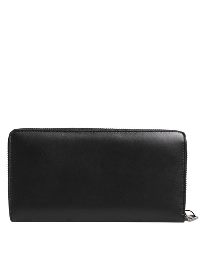 Dolce &amp; Gabbana Herren Continental Clutch aus exotischem Leder in Schwarz und Braun
