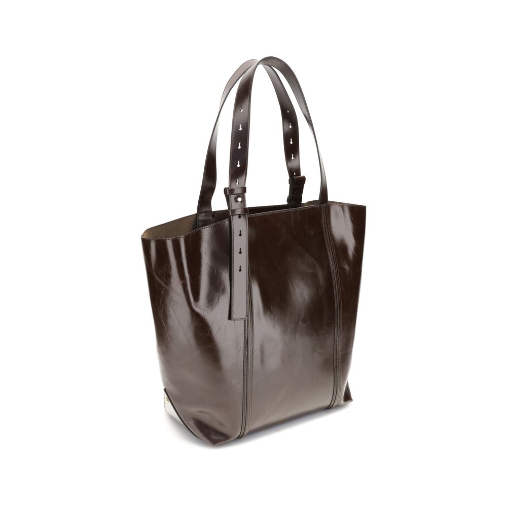 Golden Goose Brown Calf Leather Bos Taurus Shoulder Bag