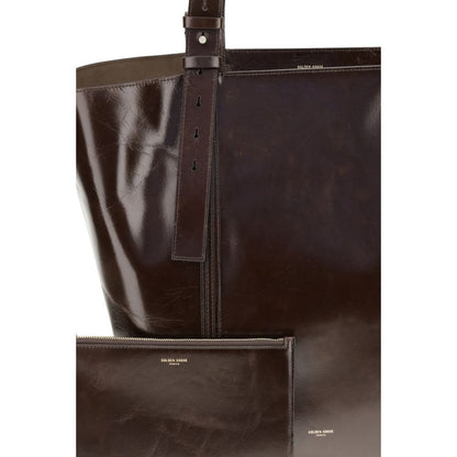 Golden Goose Brown Calf Leather Bos Taurus Shoulder Bag