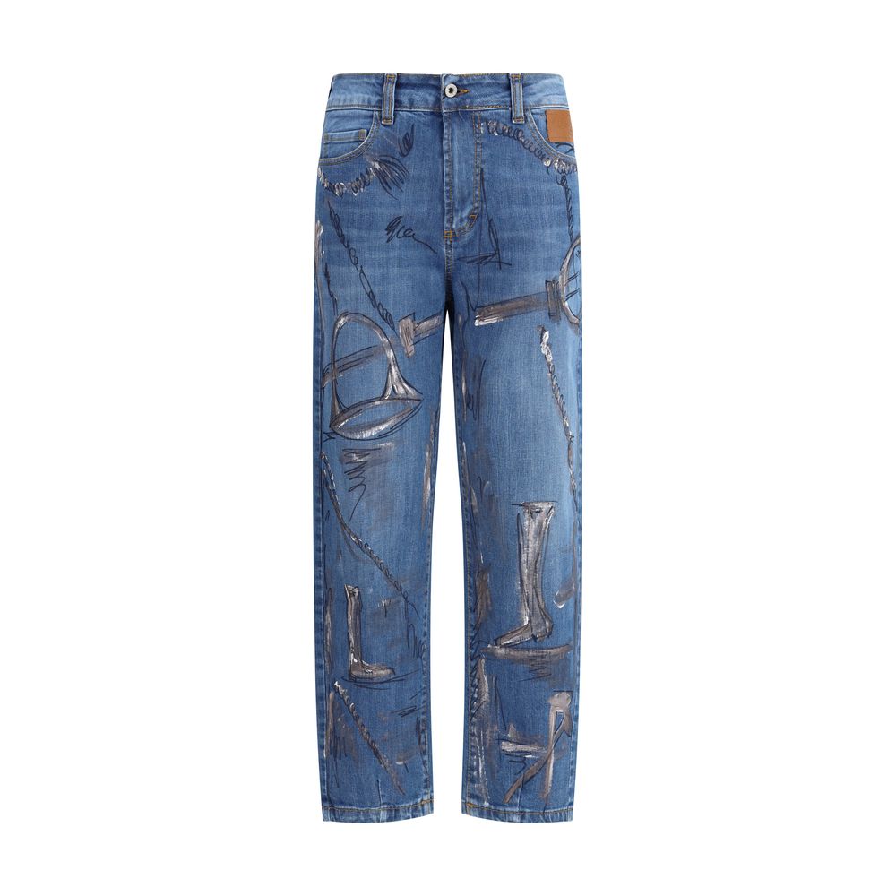 Ella Blue Baumwoll-Jeans mit schmalem Schnitt