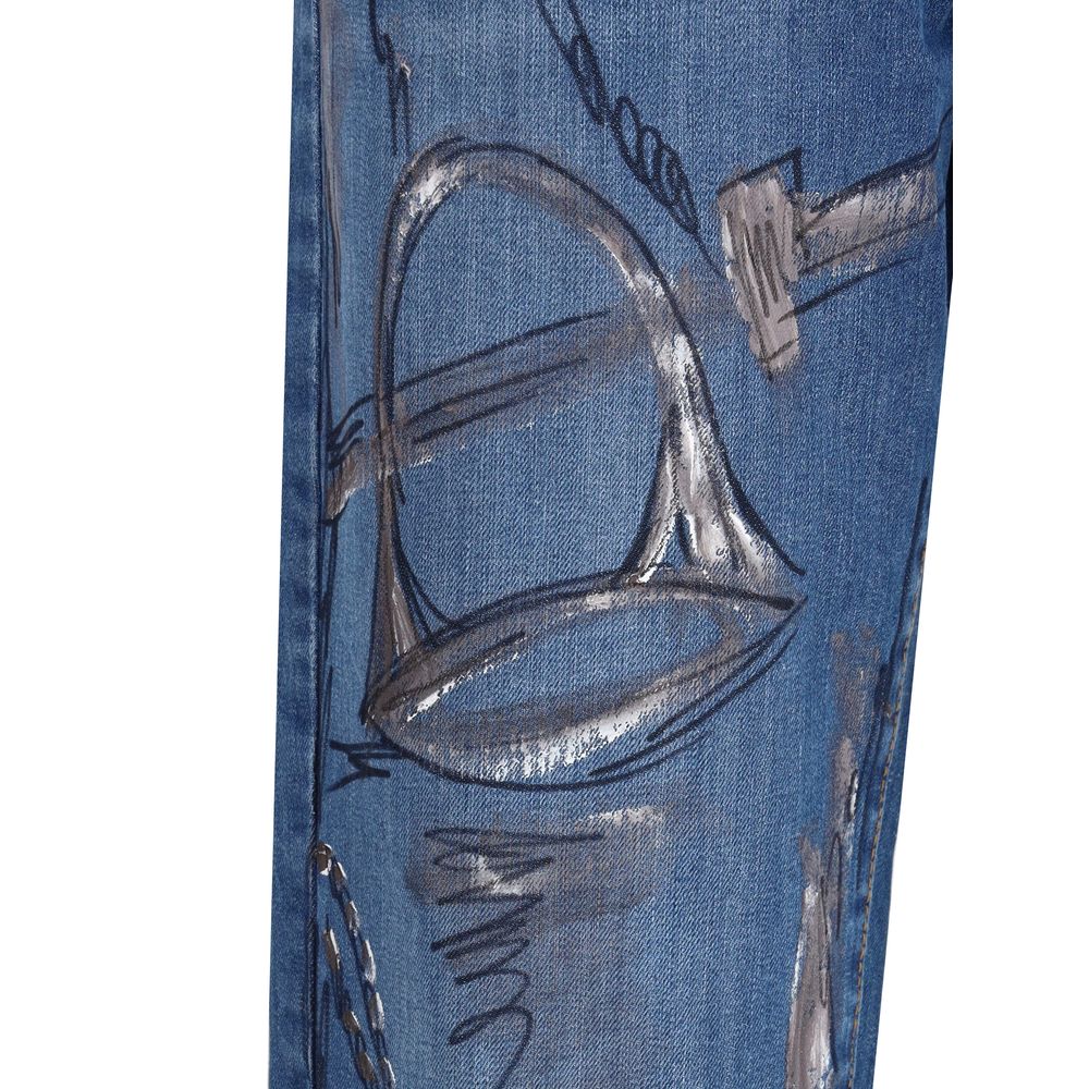 Ella Blue Baumwoll-Jeans mit schmalem Schnitt