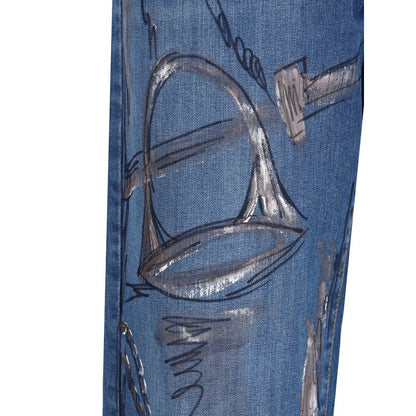 Ella Blue Baumwoll-Jeans mit schmalem Schnitt