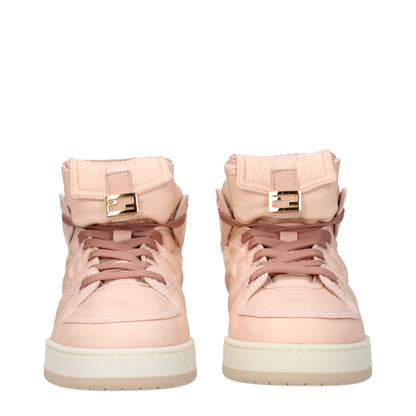 Fendi Pinke Nylon High-Top Sneaker