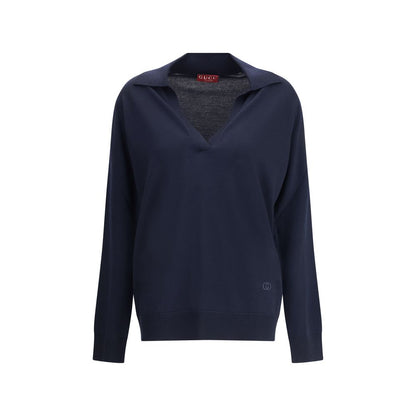Gucci Blauer Wollpullover