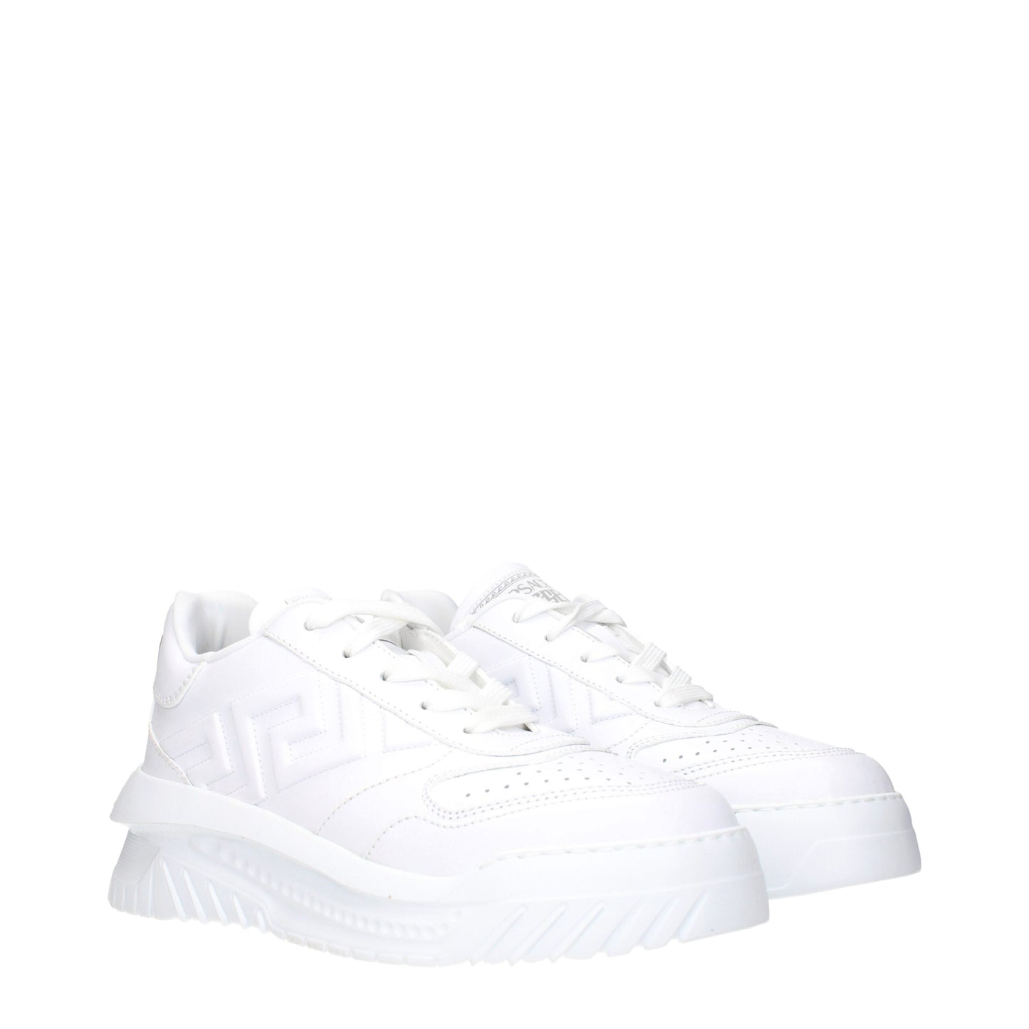 Weiße Ledersneaker von Versace