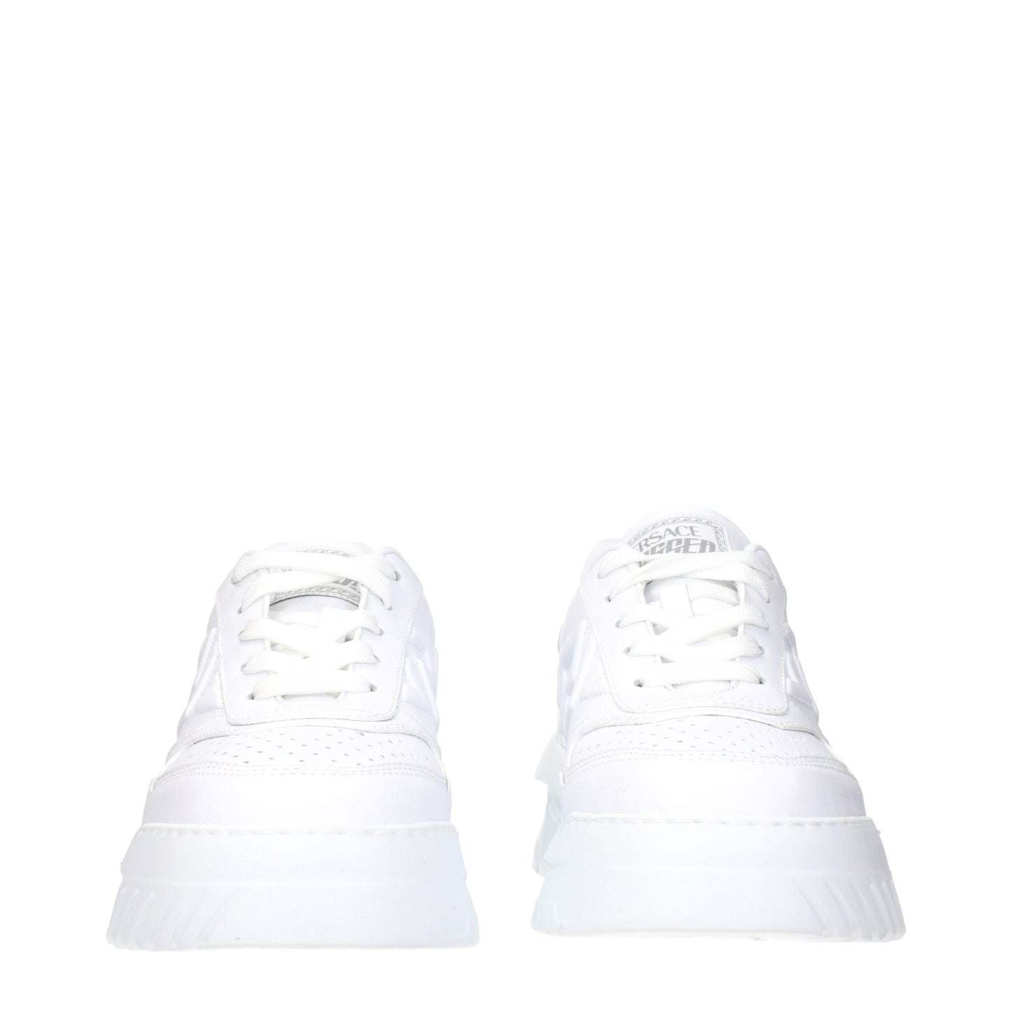 Weiße Ledersneaker von Versace