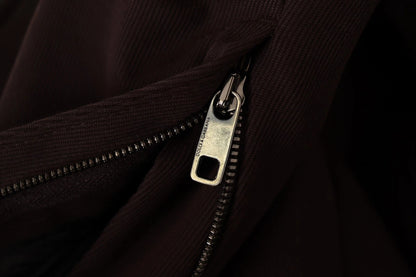 Dolce &amp; Gabbana – Enge Hose aus Baumwollstretch in Bordeaux