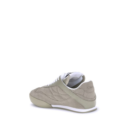 Chloé Beige Calf Leather Bos Taurus Low Top Sneakers