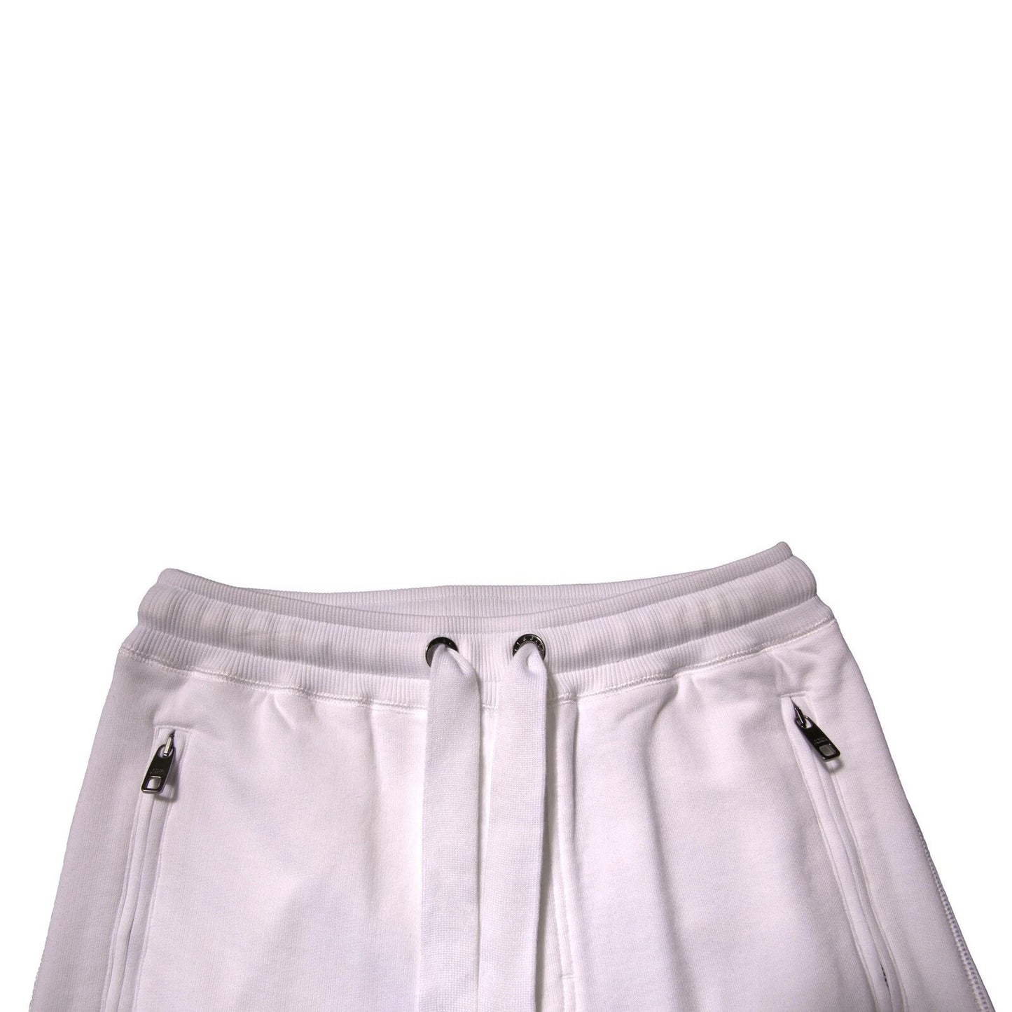 Dolce &amp; Gabbana – Weiße Jogginghose aus Baumwolle mit Logoband