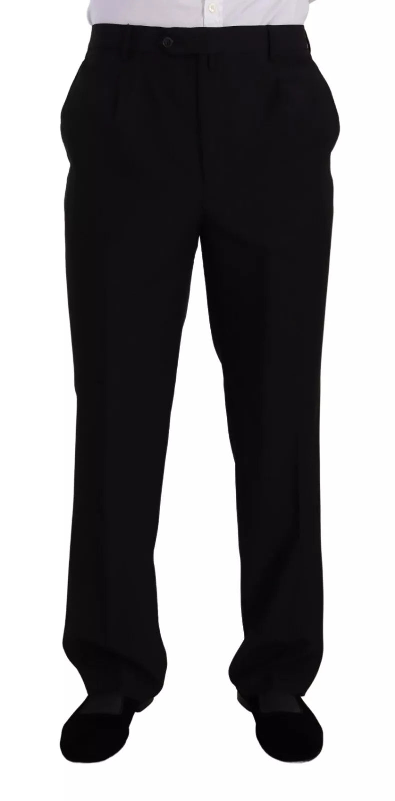 Domenico Tagliente – Blauer, einreihiger, formeller, zweiteiliger Anzug aus Polyester