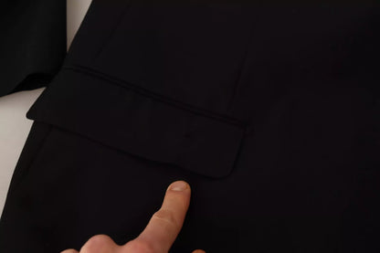 Domenico Tagliente – Blauer, einreihiger, formeller, zweiteiliger Anzug aus Polyester