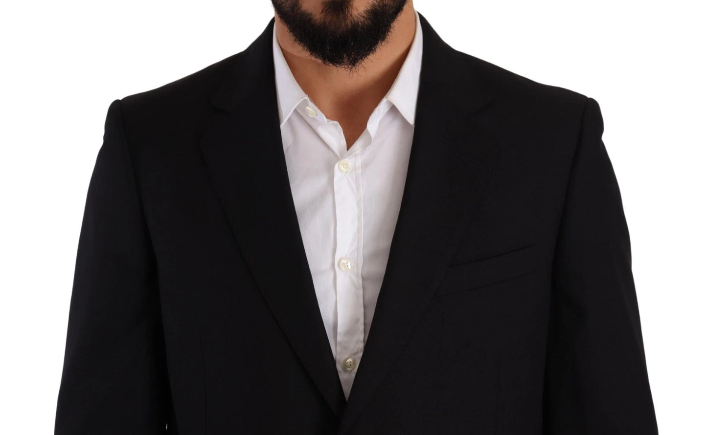 Domenico Tagliente – Blauer, einreihiger, formeller, zweiteiliger Anzug aus Polyester