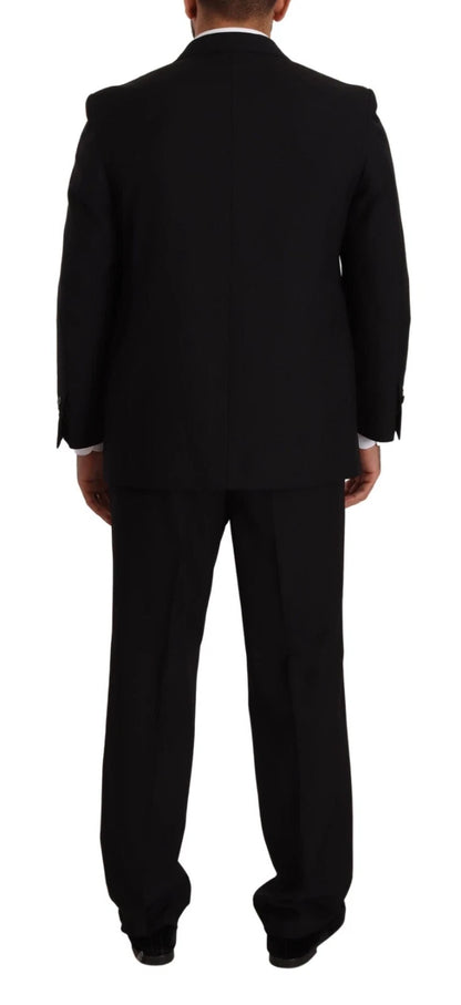 Domenico Tagliente – Blauer, einreihiger, formeller, zweiteiliger Anzug aus Polyester