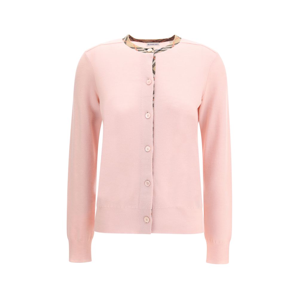 Burberry – Strickjacke aus Wolle mit Karomuster